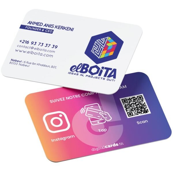 Carte NFC pour partager un profil Instagram